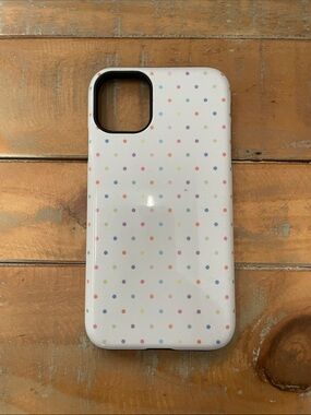 Casify White Multicolor Polka Dot Phone Case - Stylish Protective Cover iphone11
